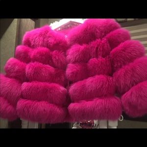 100% authentic fox fur coat size small